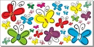 Naklejki na ścianę - Naklejki ścienne dla dzieci 120cm Motylki 104, 120x60 cm - miniaturka - grafika 1