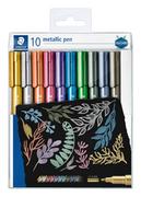 Markery do tablic - Staedtler Marker Metaliczny 10 Kolorów Okrągła Końcówka - miniaturka - grafika 1