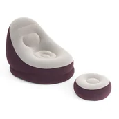 Akcesoria do basenów - Fotel dmuchany z podnóżkiem, Bestway, 122x94x81 cm, czerwony - miniaturka - grafika 1