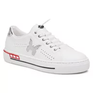 Sneakersy damskie - Sneakersy Białe L8857-80 White (RI99-a) Rieker - miniaturka - grafika 1