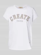 Koszulki i topy damskie - T-shirt z nadrukiem z logo model ‘Celli’ - miniaturka - grafika 1