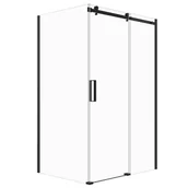 Kabiny prysznicowe - Kabina prysznicowa LOTUS prostokątna 80x100cm czarna SEVANTE - miniaturka - grafika 1