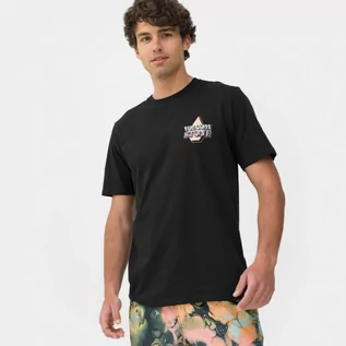 Koszulki sportowe męskie - Męski t-shirt z nadrukiem Volcom Mind Invasion - czarny - VOLCOM - grafika 1