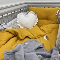 Pościel dla dzieci - Pościel musztardowa muślinowa dla dzieci i nastolatków różne rozmiary - miniaturka - grafika 1