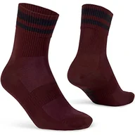Skarpetki męskie - GripGrab Unisex – Gripgrab oryginalne paski w stylu retro lat 70-tych XX wieku, letnie skarpety rowerowe w paski, fajne skarpety rowerowe na lato ciemnoczerwony 44-47 - miniaturka - grafika 1