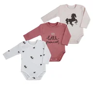 Body dla niemowląt - Body ramię Little Princess dł. rękaw 3-pak 74 - miniaturka - grafika 1