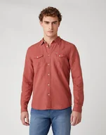 Koszule męskie - Koszula Męska Wrangler Ls 2Pkt Flap Shirt Barn Red W5A5Loxer-Xl - miniaturka - grafika 1