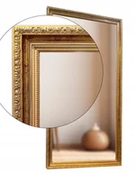 Lustra - Ekskluzywne lustro w STYLOWEJ ZŁOTEJ pięknej ramie drewnianej 150x50 L2 - miniaturka - grafika 1