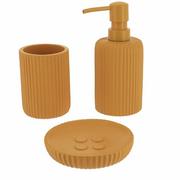 Akcesoria łazienkowe - Komplet łazienkowy Issard Mustard - miniaturka - grafika 1