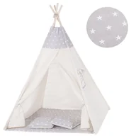 Namioty i tipi dla dzieci - Namiot Tipi dla dzieci wigwam szary w gwiazdki XXL - miniaturka - grafika 1