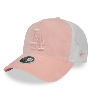 Czapka z daszkiem New Era Wmns Velour Trucker La Dodgers 60435011 Różowy - Czapki damskie - miniaturka - grafika 1