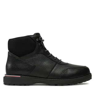 Trzewiki Tommy Hilfiger Corporate Warm Outdoor Lth Boot FM0FM05148 Czarny - Botki męskie - miniaturka - grafika 1