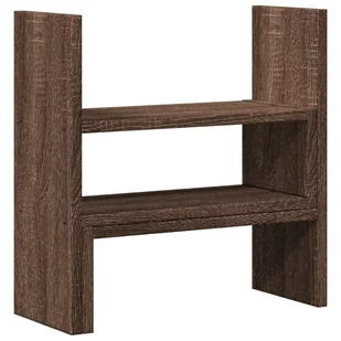 vidaXL Organizer na biurko, regulowany, brązowy dąb, 40x17x41 cm - Akcesoria na biurko - miniaturka - grafika 1