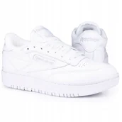 Sneakersy damskie - Buty sneakersy damskie Reebok Club C Double White - miniaturka - grafika 1