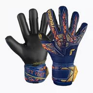 Piłka nożna - Rękawice bramkarskie Reusch Attrakt Gold X premium blue/gold/black - miniaturka - grafika 1