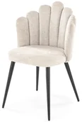 Krzesła - Tapicerowane beżowe krzesło w stylu glamour T4-M72 - miniaturka - grafika 1