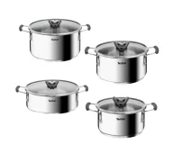 Garnki - Tefal Opti Space G7378S55 Indukcja Stal nierdzewna 8 elementów - miniaturka - grafika 1