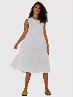 Sukienki - Noisy May Sukienka letnia Loone 27020154 Biały Regular Fit - grafika 1
