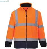 Odzież robocza - PORTWEST F301 POLAR OSTRZEGAWCZY Z KONTRASTEM; POMARAŃCZOWY/GRANATOWY - miniaturka - grafika 1