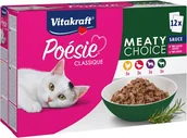 Mokra karma dla kotów - VITAKRAFT POESIE CLASSIQUE Multipak mix mięs w sosie 12x85g - miniaturka - grafika 1