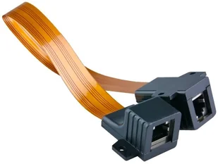 Przewod DPM RJ45 Ultra slim 29.5 cm pomaranczowy (5903332589944) - Kable - miniaturka - grafika 1