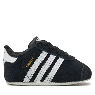 Sneakersy adidas Gazelle Crib JI2046 Czarny - Buty dla dziewczynek - miniaturka - grafika 1