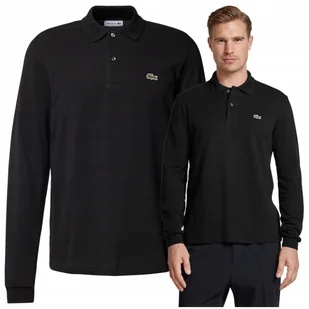 czarna koszulka meska regular elegancki longsleeve lacoste PREMIUM czarna koszulka meska regular elegancki longsleeve lacoste PREMIUM r.S - Koszulki męskie - miniaturka - grafika 1