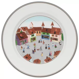 Villeroy & Boch Design Naif Talerz obiadowy Miasteczko średnica: 27 cm (10-2337-2625) - Talerze - miniaturka - grafika 1
