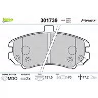 Klocki hamulcowe - Klocki hamulcowe - komplet VALEO 301739 - miniaturka - grafika 1