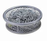 Przyborniki na biurko - Pojemnik na spinacze siatka srebny MAŁY SIATKA) B802025 - miniaturka - grafika 1