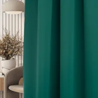 Zasłony - Zasłona zaciemniająca na taśmie marszczącej butelkowa zieleń 140 x 280 cm 1 szt. - miniaturka - grafika 1