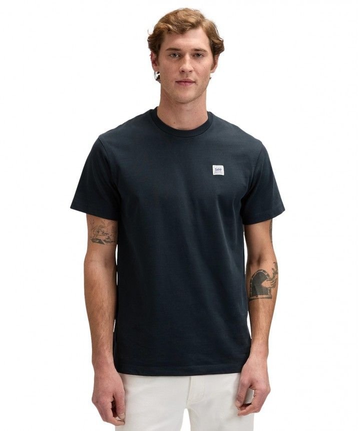 T-shirt męskie lee 112376608 granatowy