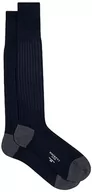 Skarpetki męskie - Hackett London Długie skarpety męskie bawełniane, Niebieski (granatowy), Large - miniaturka - grafika 1