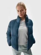 Kurtki damskie - Kurtka damska zimowa puchowa 4F 4FWAW24TDJAF469-46S Zielony - miniaturka - grafika 1