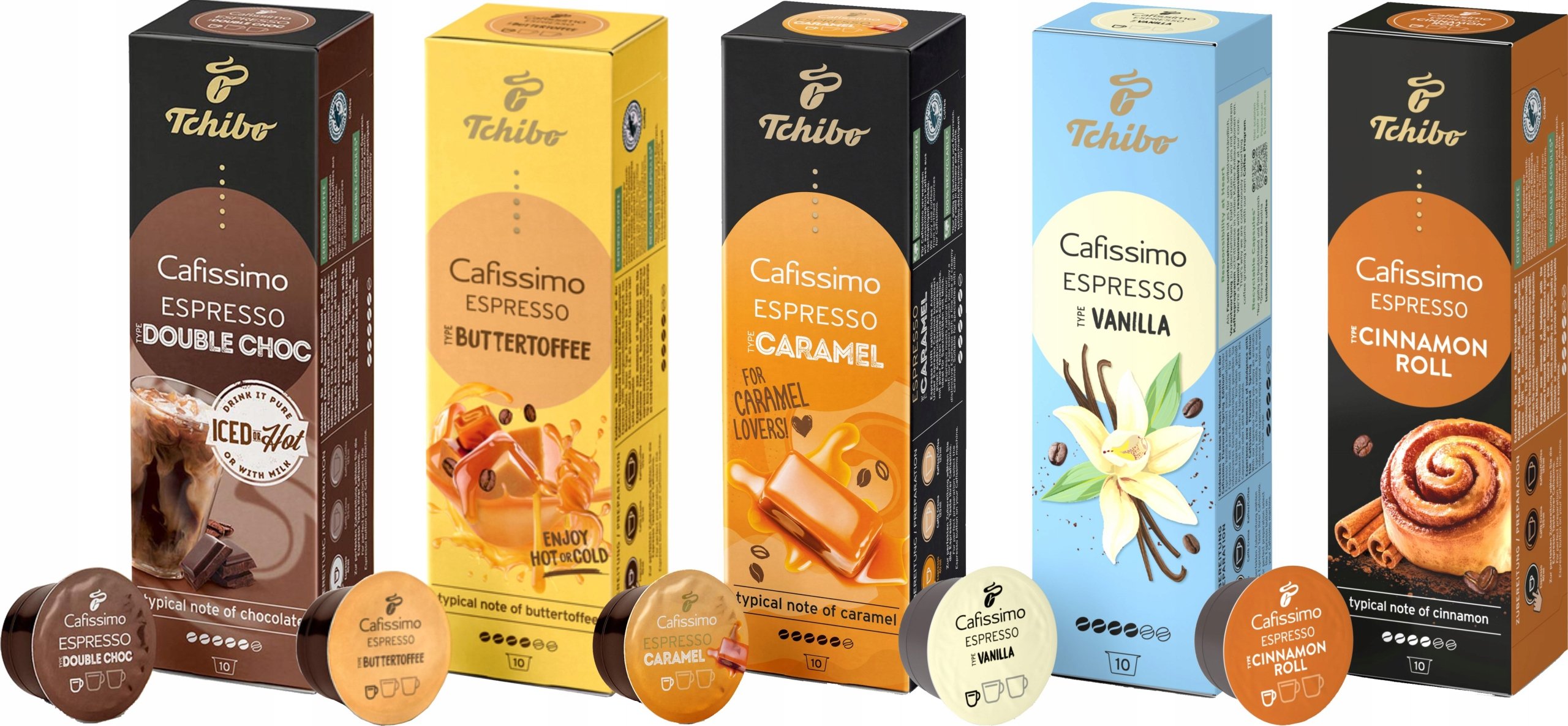 Kapsułki Tchibo Cafissimo Aromatyzowane Zestaw