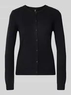 Swetry damskie - Kurtka o kroju slim fit z dzianiny z mieszanki wiskozy model ‘NORA’ - miniaturka - grafika 1