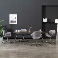 Krzesła - vidaXL Obrotowe krzesła stołowe, 4 szt., szare, obite tkaniną 3054867 - miniaturka - grafika 1