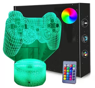 Lampka nocna GAMEPAD PLAYSTATION 3D Led USB / BATERIE + PILOT RGB - Zabawki interaktywne dla dzieci - miniaturka - grafika 1