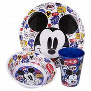 Zestawy naczyń dla dzieci - Zestaw 3 Naczyń - Miska Talerz Kubek Myszka Mickey - miniaturka - grafika 1