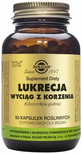 SOLGAR POLSKA SP. Z O.O. SOLGAR POLSKA SP Z O.O SOLGAR Lukrecja wyciąg z korzenia Glycyrrhiza glabra 60 kapsułek - Przeziębienie i grypa - miniaturka - grafika 1