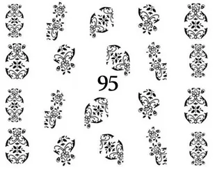 Naklejki wodne na paznokcie - nr 95 - Ozdoby do paznokci - miniaturka - grafika 1
