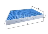 Filtry kabinowe - Filtr, wentylacja przestrzeni pasażerskiej Mahle LAO 57 - miniaturka - grafika 1