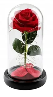 Wieczna Czerwona Róża LEDowa - Sztuczne kwiaty - miniaturka - grafika 1