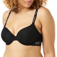 Biustonosze - Calvin Klein Damski biustonosz Lightly Lined Demi-Plunge, czarny, 70D - miniaturka - grafika 1