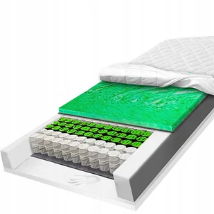 H2 H3 Materac 90X200 kieszeniowy twardy z pianką Visco i Verde sprężysty 22 - Materace H2 H3 Materac 90X200 kieszeniowy twardy z pianką Visco i Verde sprężysty 22 - Materace - miniaturka - grafika 1