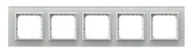 Klawisze i ramki - Ospel Ramka  pięciokrotna SONATA szkło 4mm - biały/biała - miniaturka - grafika 1