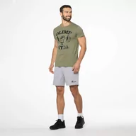 Koszulki sportowe męskie - MEN T-SHIRT OLIMP GYM KHAKI S - miniaturka - grafika 1