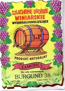 DROŻDŻE WINIARSKIE BURGUND DO WINA SZLACHETNE - Proszki do pieczenia, drożdże - miniaturka - grafika 1
