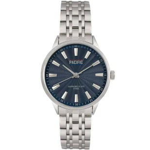 Zegarek Srebrny męski zegarek PACIFIC S1043-02 - Zegarki męskie - miniaturka - grafika 1