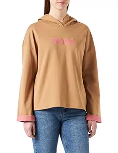 BOSS Damska bluza z kapturem C_enjola, Średni beżowy260, XL - Bluzy damskie - miniaturka - grafika 1